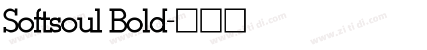 Softsoul Bold字体转换